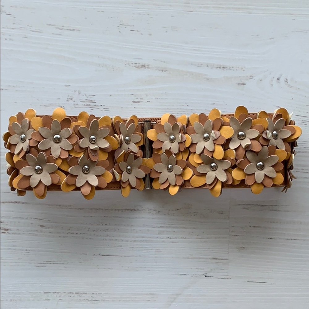 Leather Floral Belt